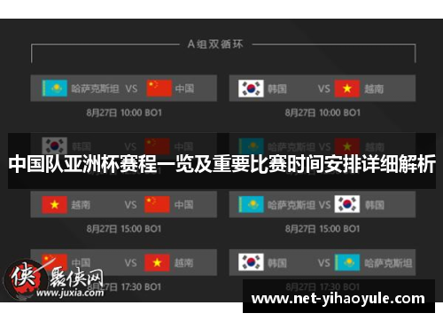 中国队亚洲杯赛程一览及重要比赛时间安排详细解析